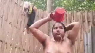 xxx desi Hot Desi MMS of local village aunty bathing